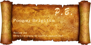 Posgay Brigitta névjegykártya